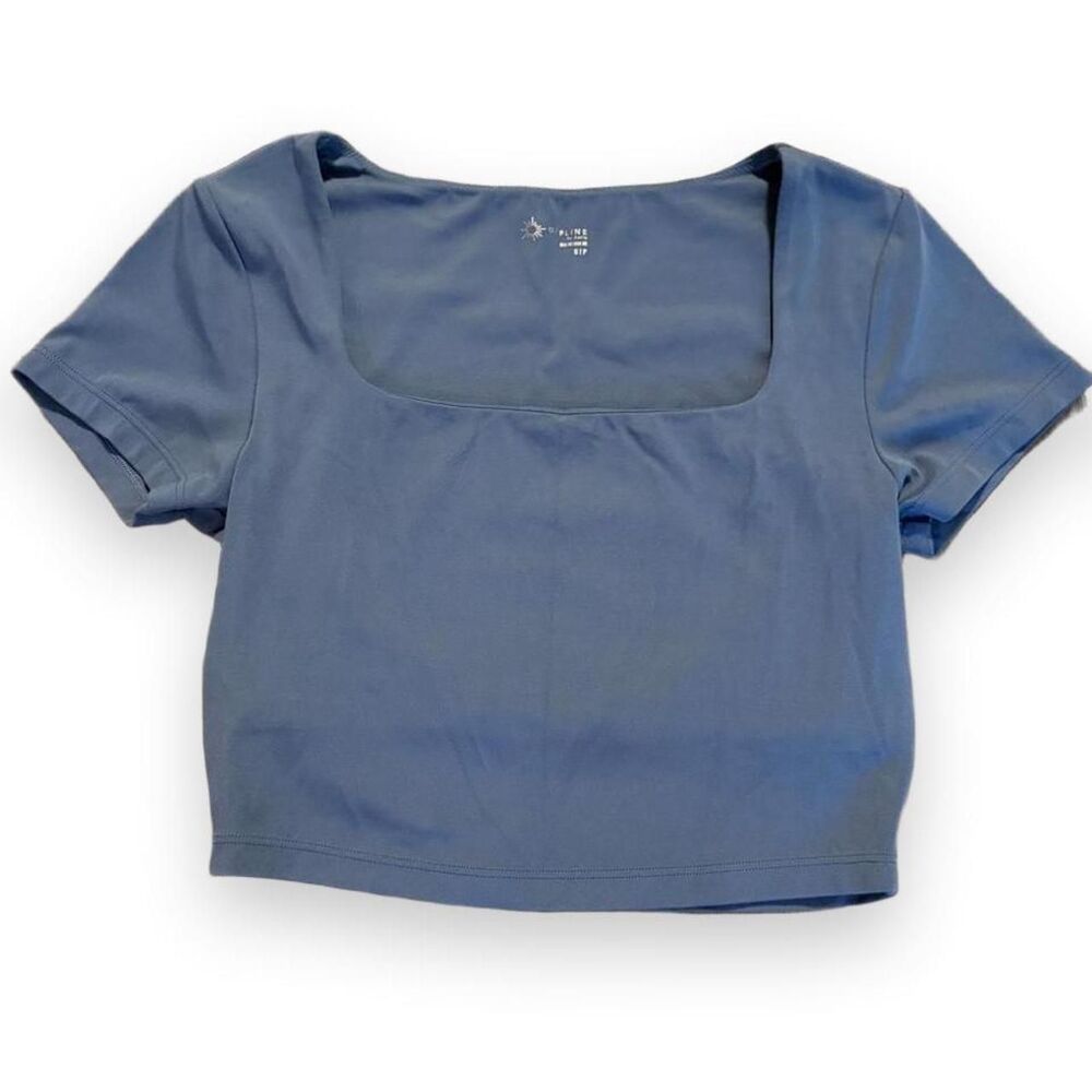 Offline by Aerie Blue Square Neck T-Shirt S
